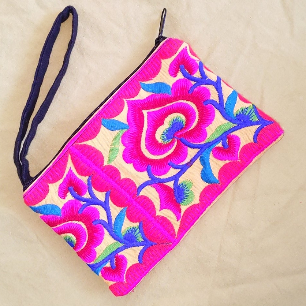 Handmade wristlet from Thailand *NEW NEVER USED*